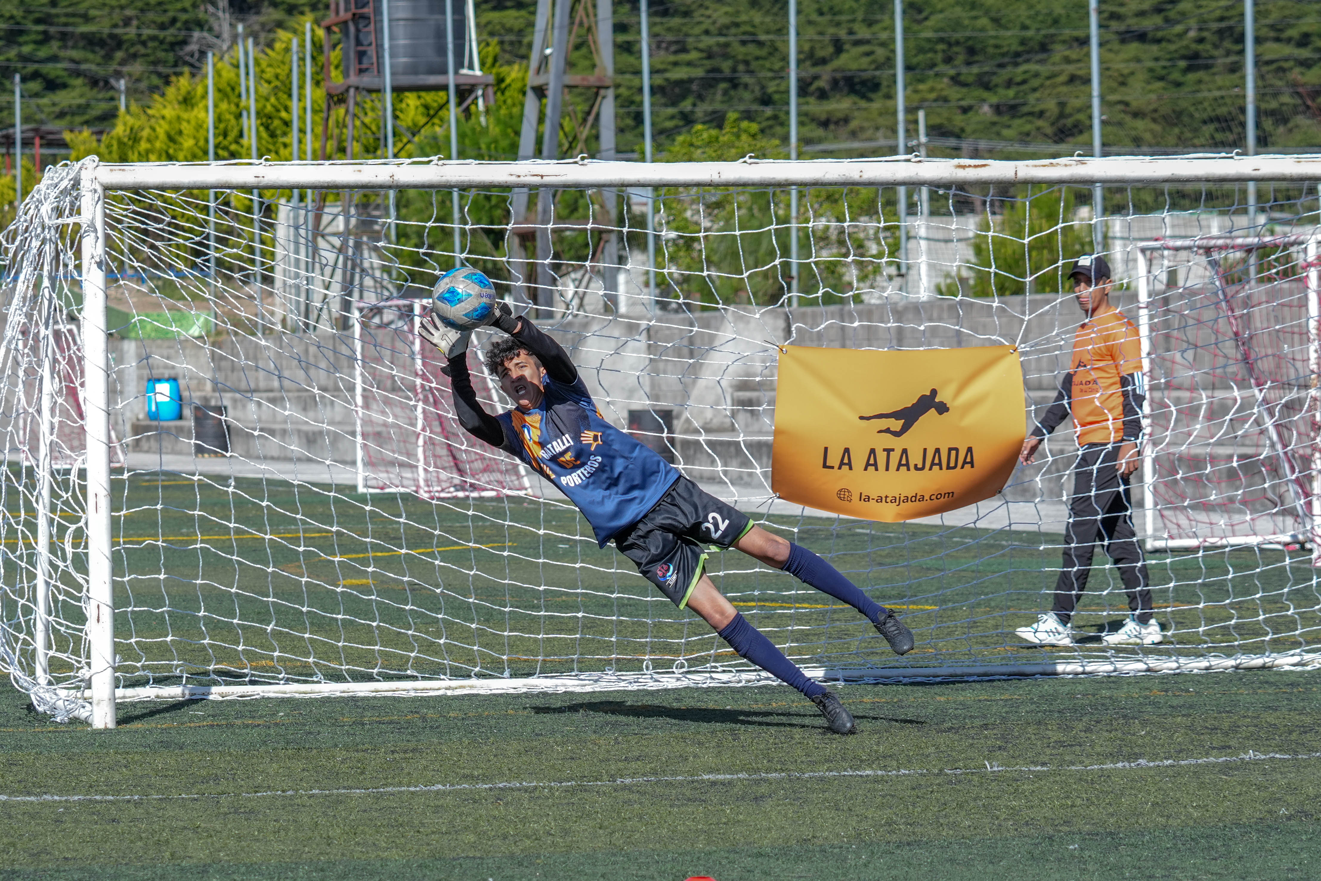 Portero en acción